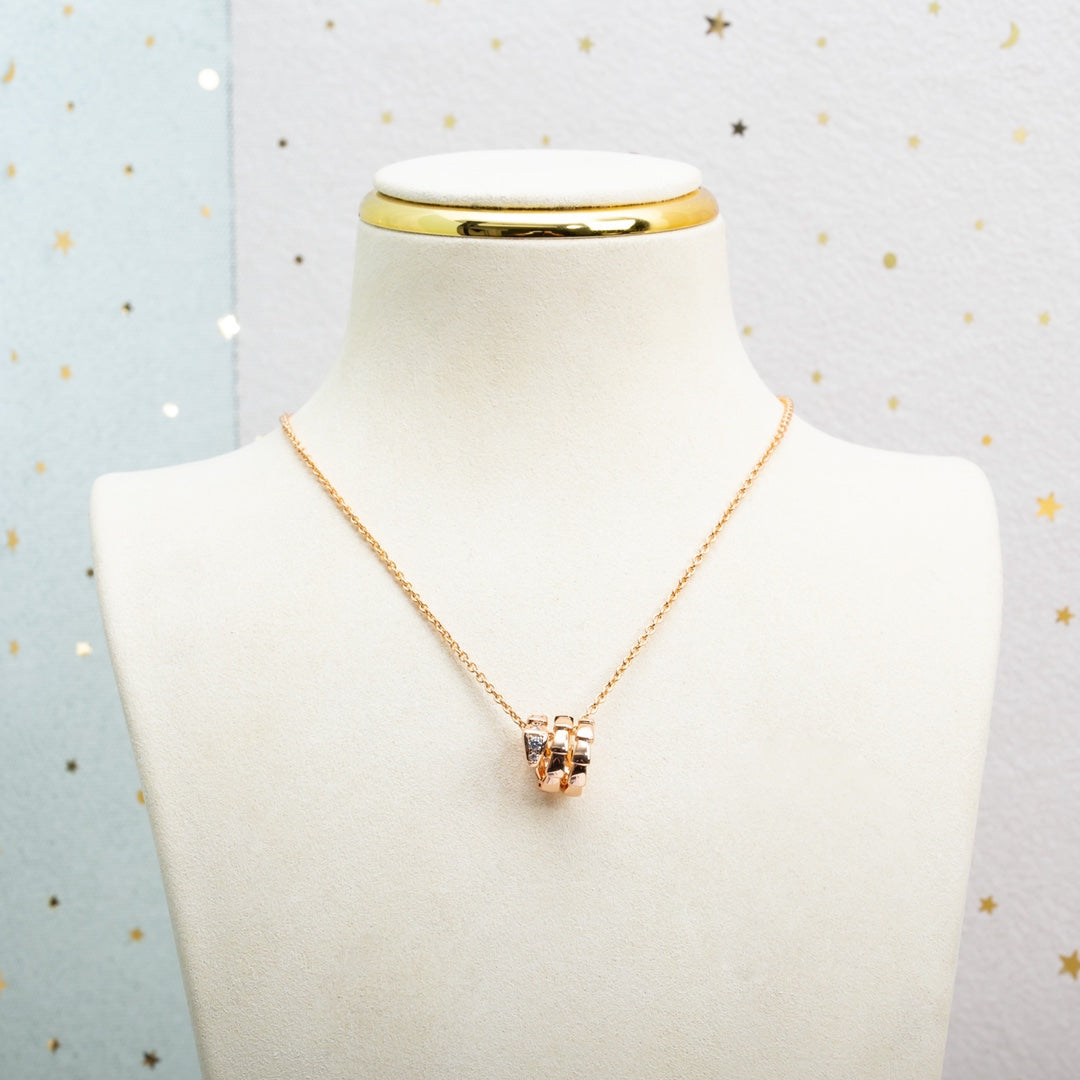 [Rose Tomorrow]SERPENTI PINK GOLD NECKLACE DIAMOND