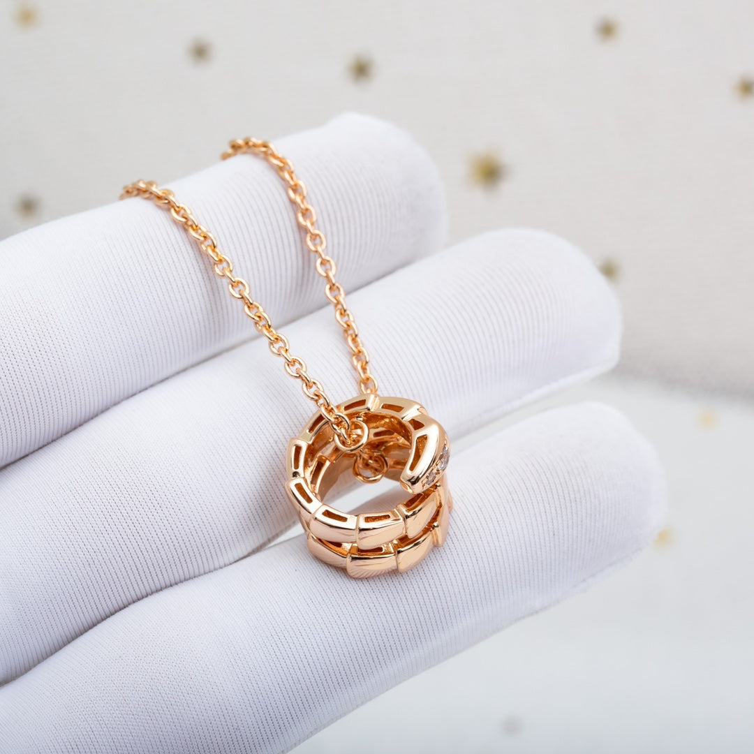 [Rose Tomorrow]SERPENTI PINK GOLD NECKLACE DIAMOND