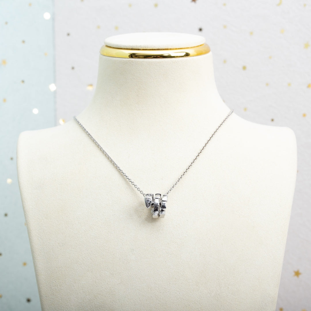 [Rose Tomorrow]SERPENTI SILVER NECKLACE DIAMOND