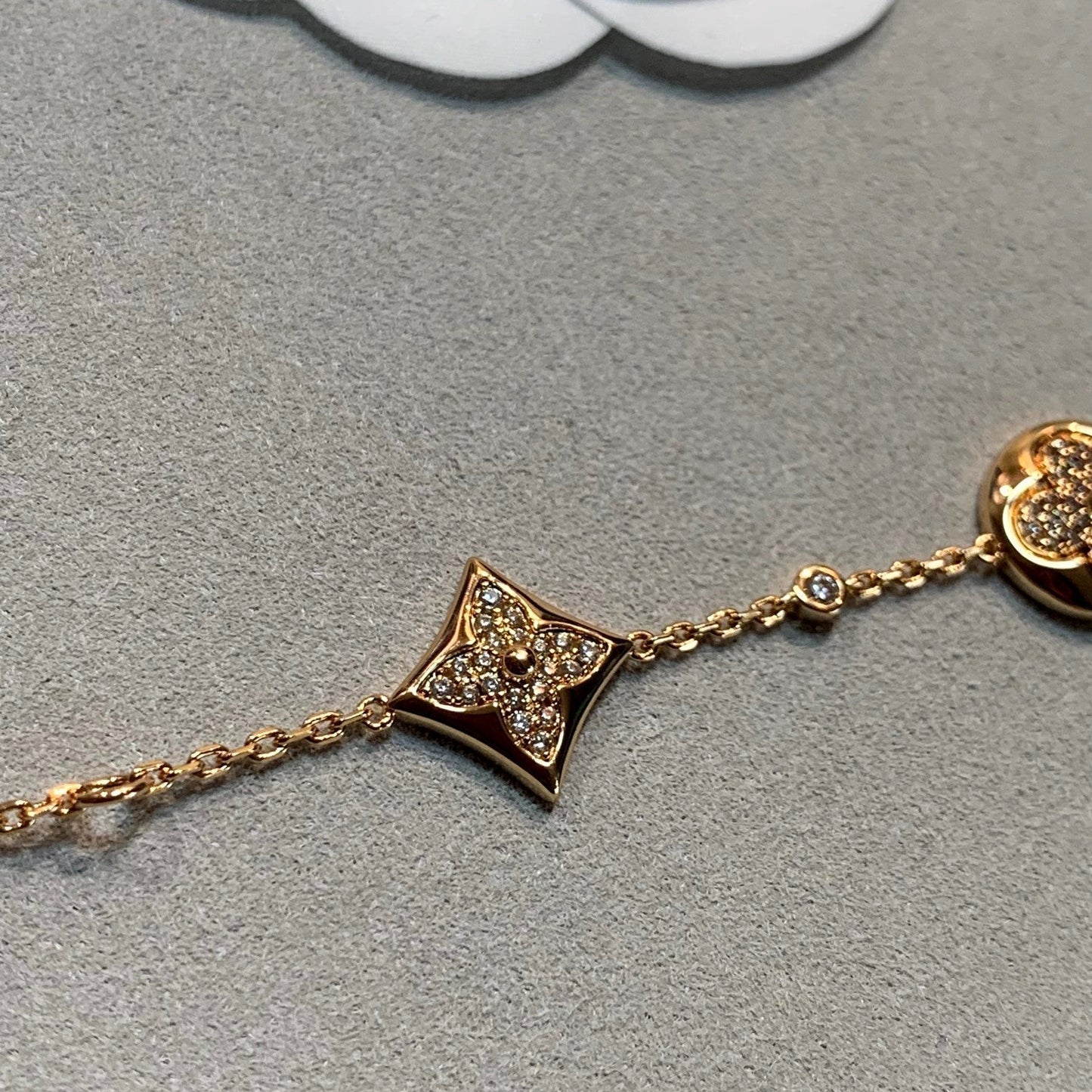 [Rose Tomorrow]STAR AND SUN 4 MOTIFS GOLD DIAMONDS BRACELET