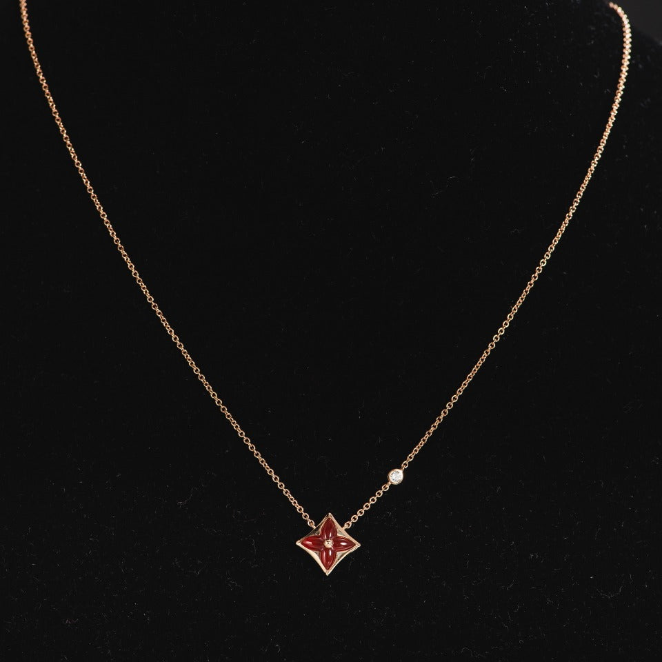 [Rose Tomorrow]STAR NECKLACE PINK GOLD 1 DIAMOND