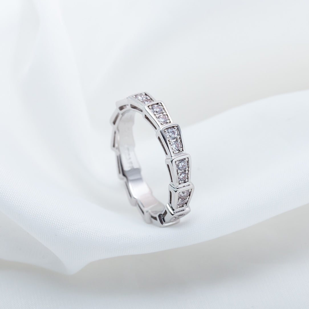 [Rose Tomorrow]SERPENTI RING SILVER DIAMOND PAVED 3MM