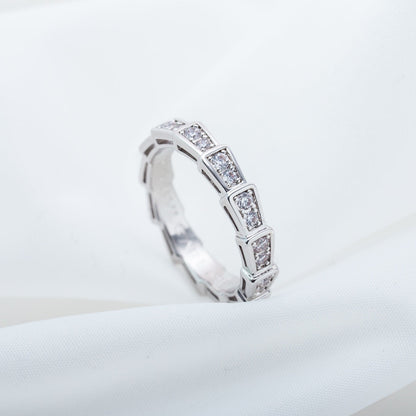 [Rose Tomorrow]SERPENTI RING SILVER DIAMOND PAVED 3MM