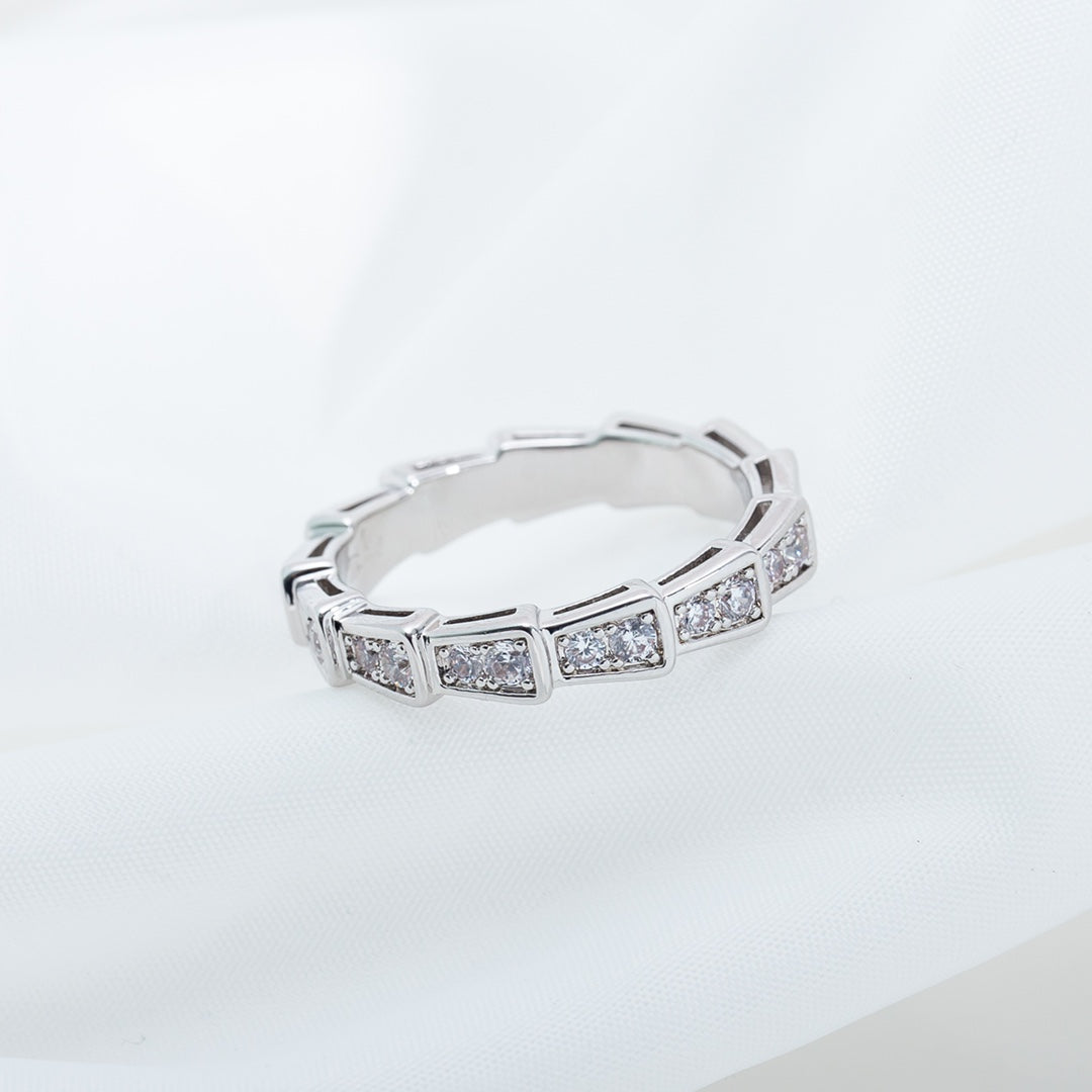 [Rose Tomorrow]SERPENTI RING SILVER DIAMOND PAVED 3MM