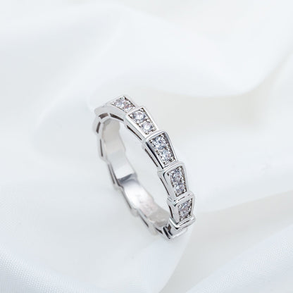 [Rose Tomorrow]SERPENTI RING SILVER DIAMOND PAVED 3MM