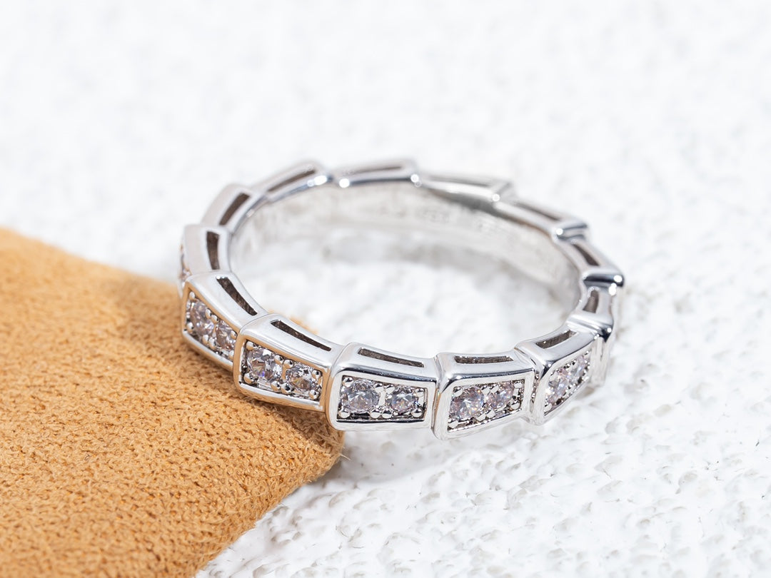 [Rose Tomorrow]SERPENTI RING SILVER DIAMOND PAVED 3MM