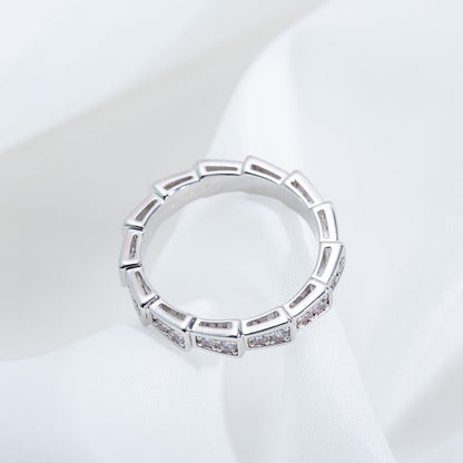 [Rose Tomorrow]SERPENTI RING SILVER DIAMOND PAVED 3MM