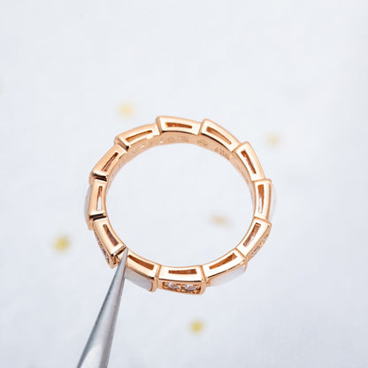 [Rose Tomorrow]SERPENTI RING PINK GOLD DIAMOND MOP 3MM