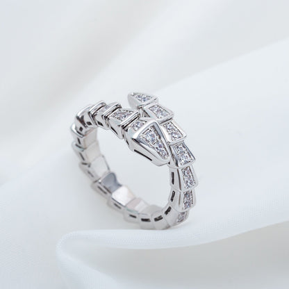 [Rose Tomorrow]SERPENTI RING SILVER DIAMOND PAVED 4MM