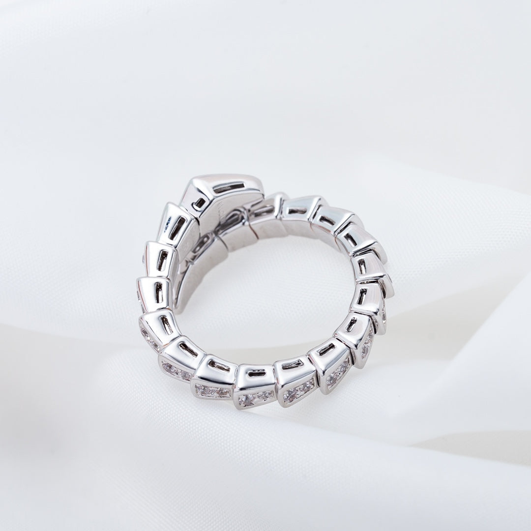 [Rose Tomorrow]SERPENTI RING SILVER DIAMOND PAVED 4MM