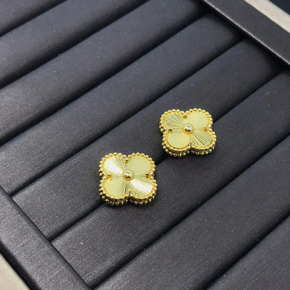 [Rose Tomorrow]CLOVER MINI 9.5MM LASER EARRINGS