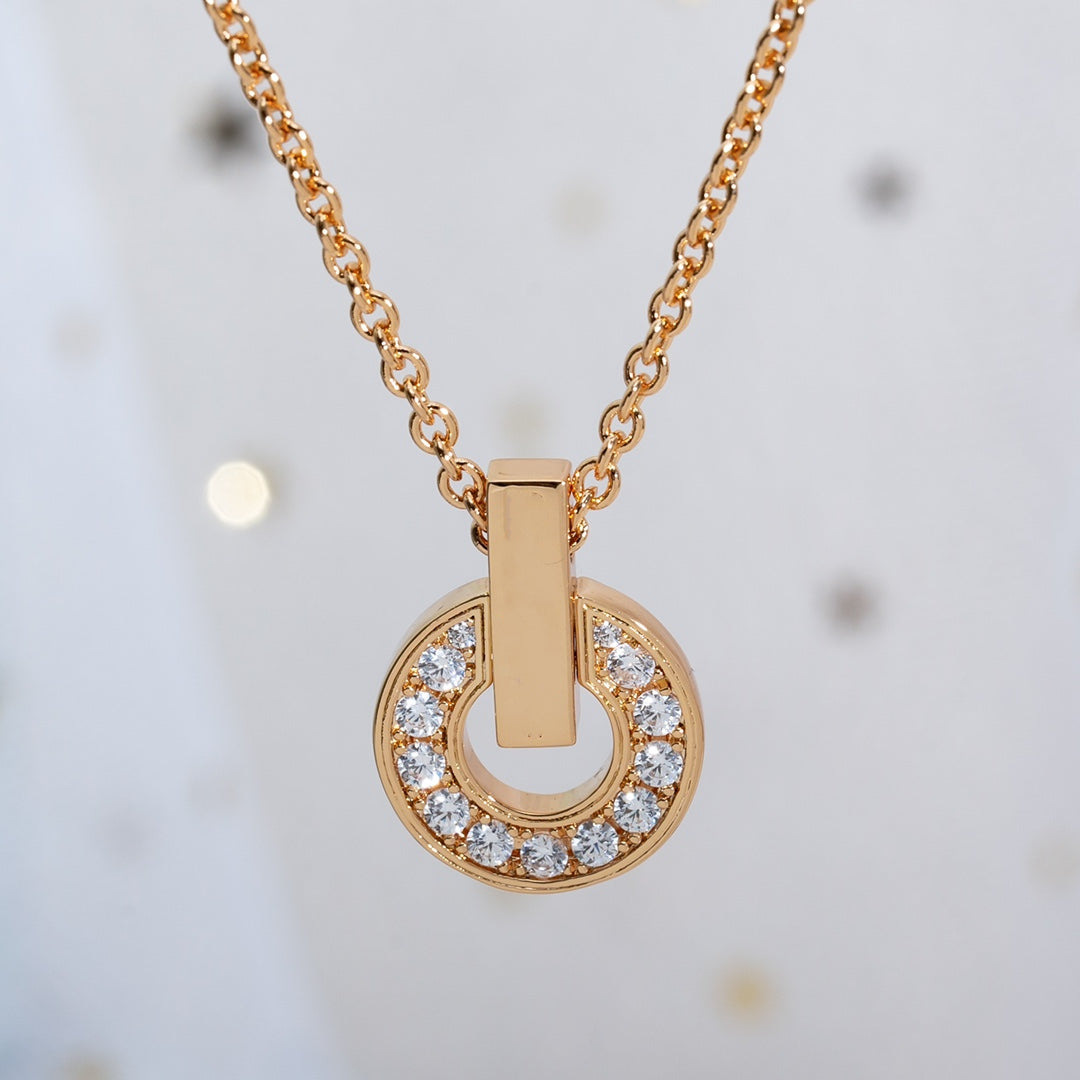 [Rose Tomorrow]GARI NECKLACE PINK GOLD DIAMOND