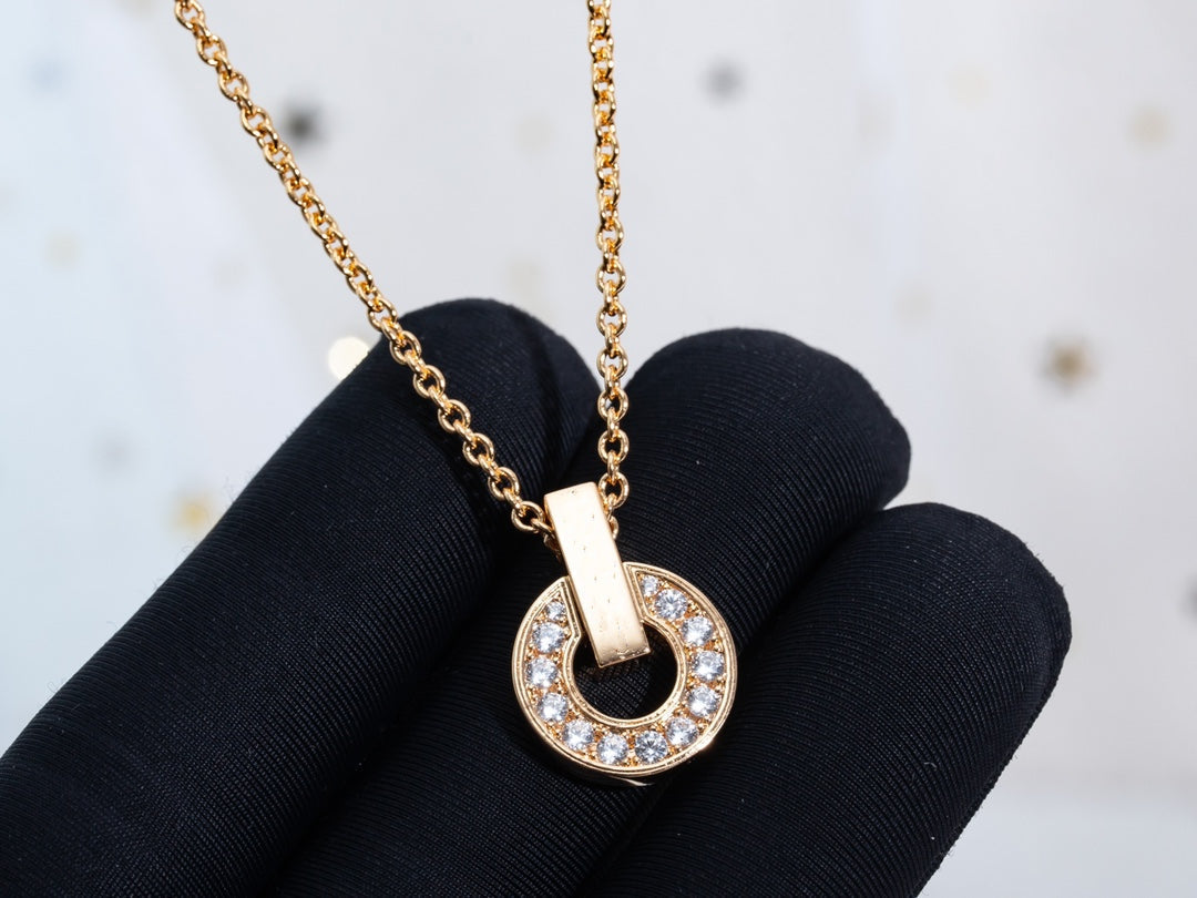 [Rose Tomorrow]GARI NECKLACE PINK GOLD DIAMOND