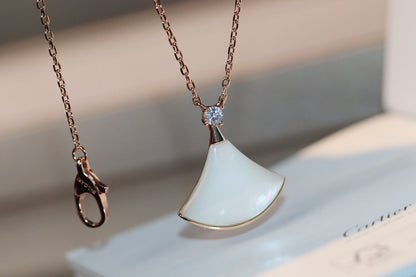 [Rose Tomorrow]DREAM NECKLACE WHITE MOP PINK GOLD 1 DIAMOND