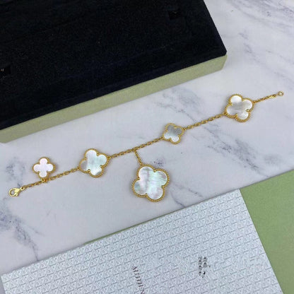 [Rose Tomorrow]MAGIC CLOVER MOP GOLD BRACELET 5 MOTIFS