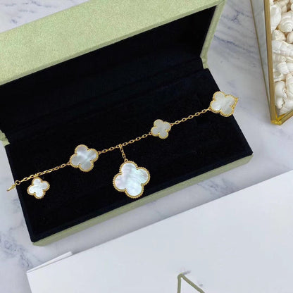 [Rose Tomorrow]MAGIC CLOVER MOP GOLD BRACELET 5 MOTIFS