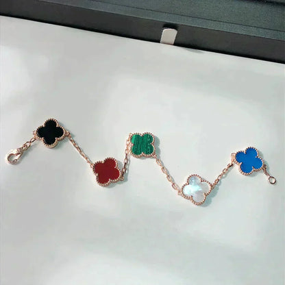 [Rose Tomorrow]CLOVER 5 MOTIFS MULTICOLOR  BRACELET