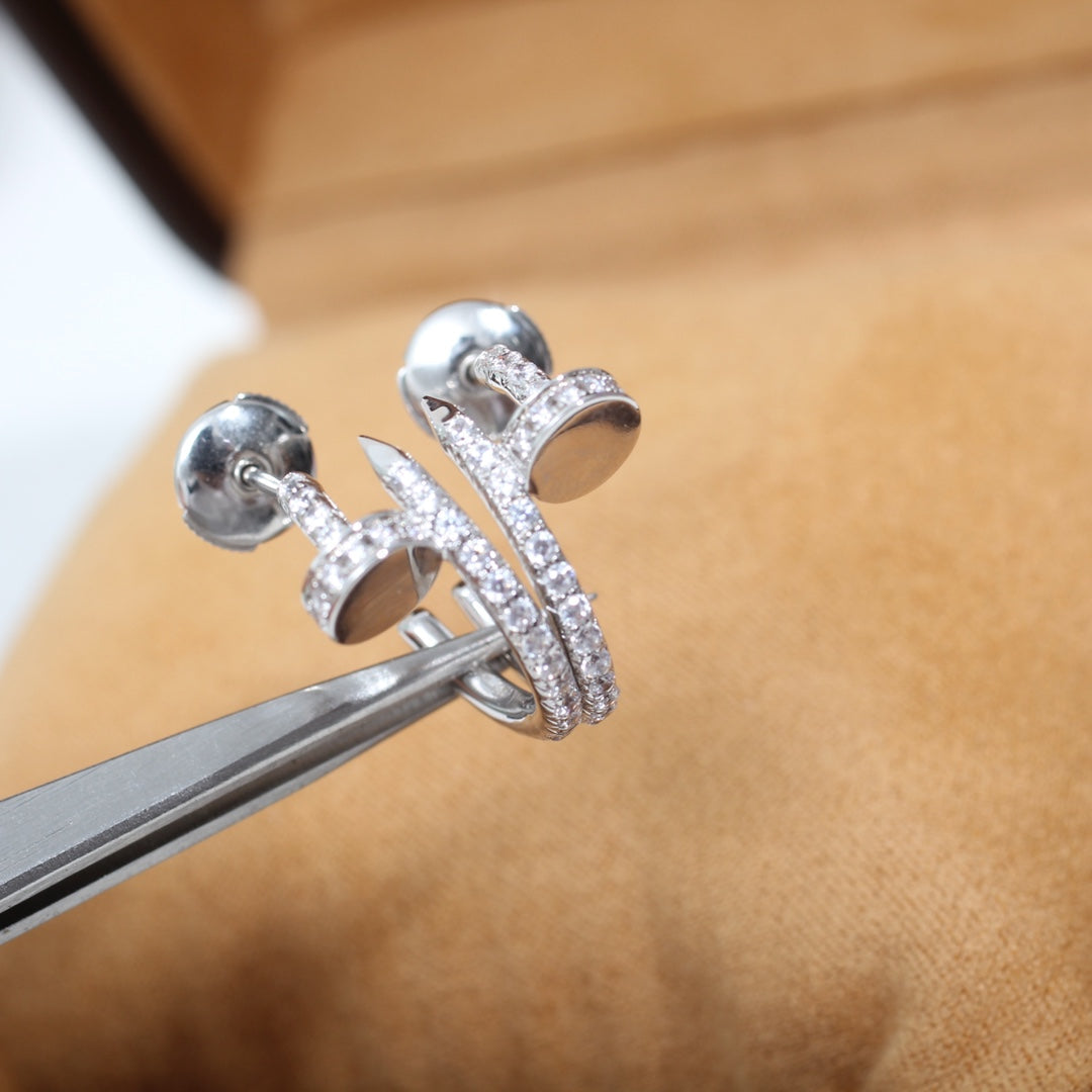 [Rose Tomorrow]JUSTE EARRINGS 12.75MM SILVER DIAMOND