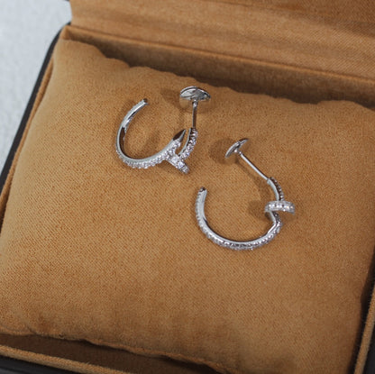 [Rose Tomorrow]JUSTE EARRINGS 12.75MM SILVER DIAMOND