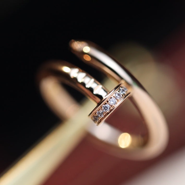 [Rose Tomorrow]JUSTE RING 2.65MM PINK GOLD DIAMOND