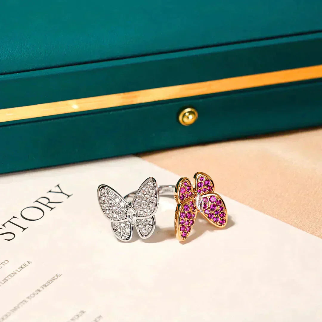 [Rose Tomorrow]TWIN BUTTERFLY DIAMOND RING