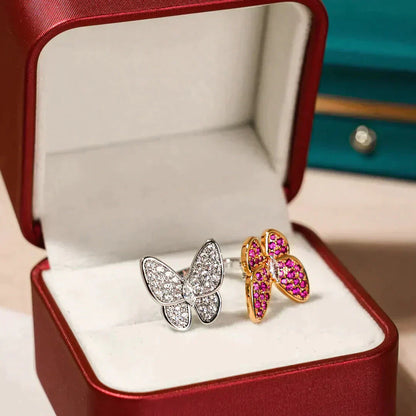 [Rose Tomorrow]TWIN BUTTERFLY DIAMOND RING