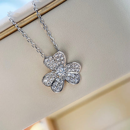 [Rose Tomorrow]CLOVER DIAMOND NECKLACE SILVER