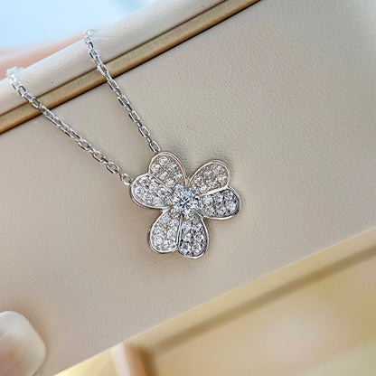 [Rose Tomorrow]CLOVER DIAMOND NECKLACE SILVER