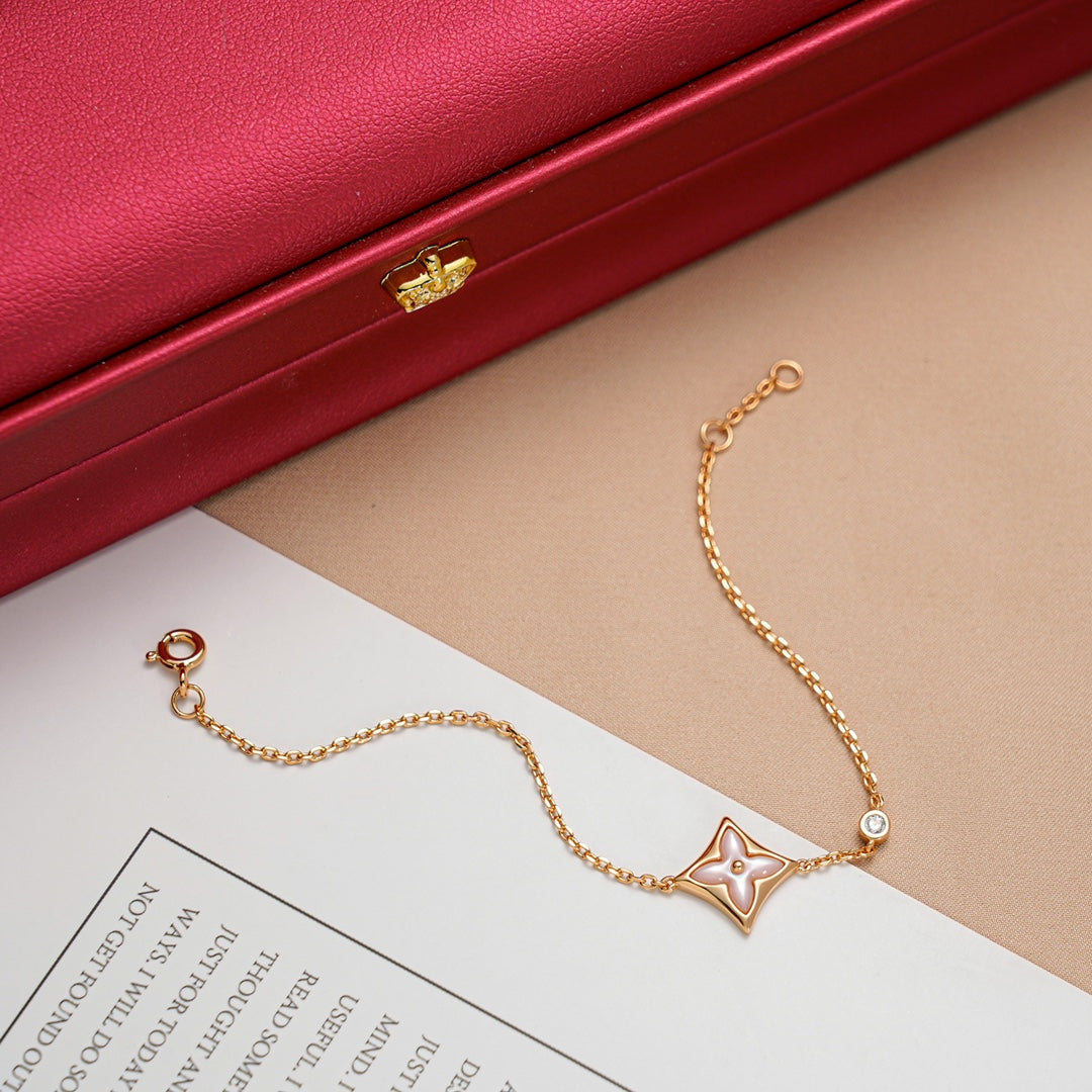 [Rose Tomorrow]STAR 1 DIAMOND PINK GOLD BRACELET