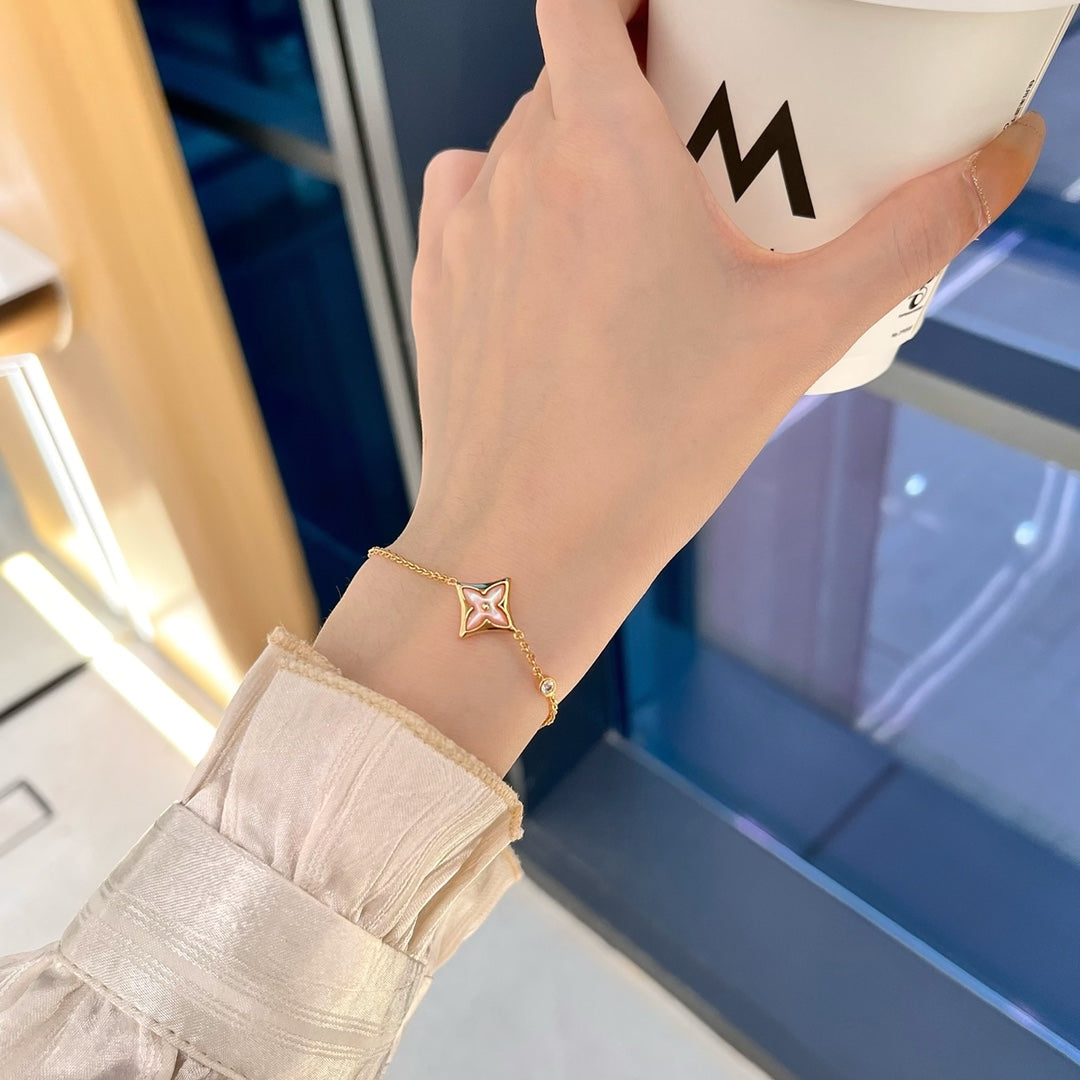 [Rose Tomorrow]STAR 1 DIAMOND PINK GOLD BRACELET