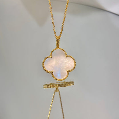 [Rose Tomorrow]CLOVER 25MM MOP LARGE PENDANT NECKLACE