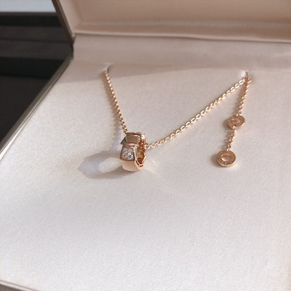 [Rose Tomorrow]SERPENTI PEDANT DIAMOND PINK GOLD NECKLACE