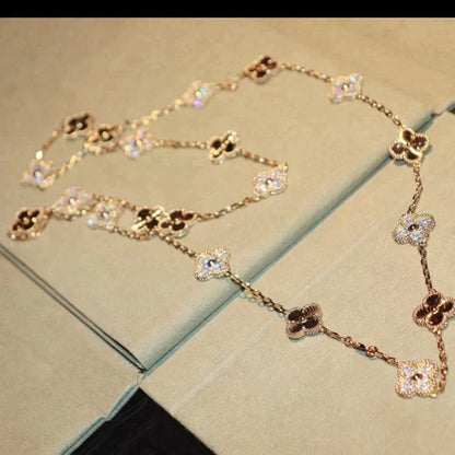 [Rose Tomorrow]CLOVER 20 MOTIFS LASER DIAMOND NECKLACE