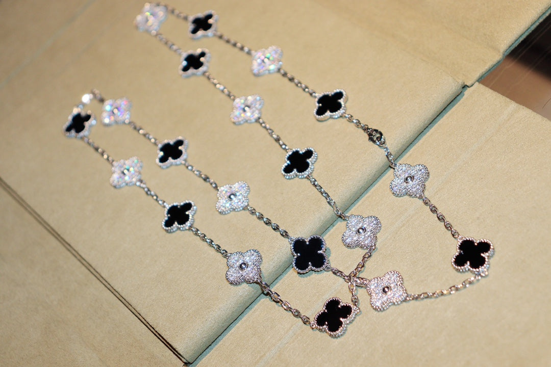 [Rose Tomorrow]CLOVER 20 MOTIFS ONYX DIAMOND SILVER