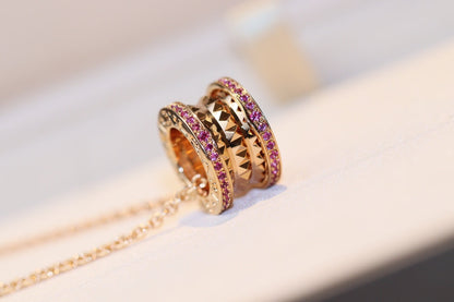 [Rose Tomorrow]ZERO 1 ROCK PINK GOLD PINK DIAMOND NECKLACE