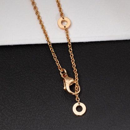 [Rose Tomorrow]ZERO 1 WHITE CERAMIC PINK GOLD DIAMOND NECKLACE