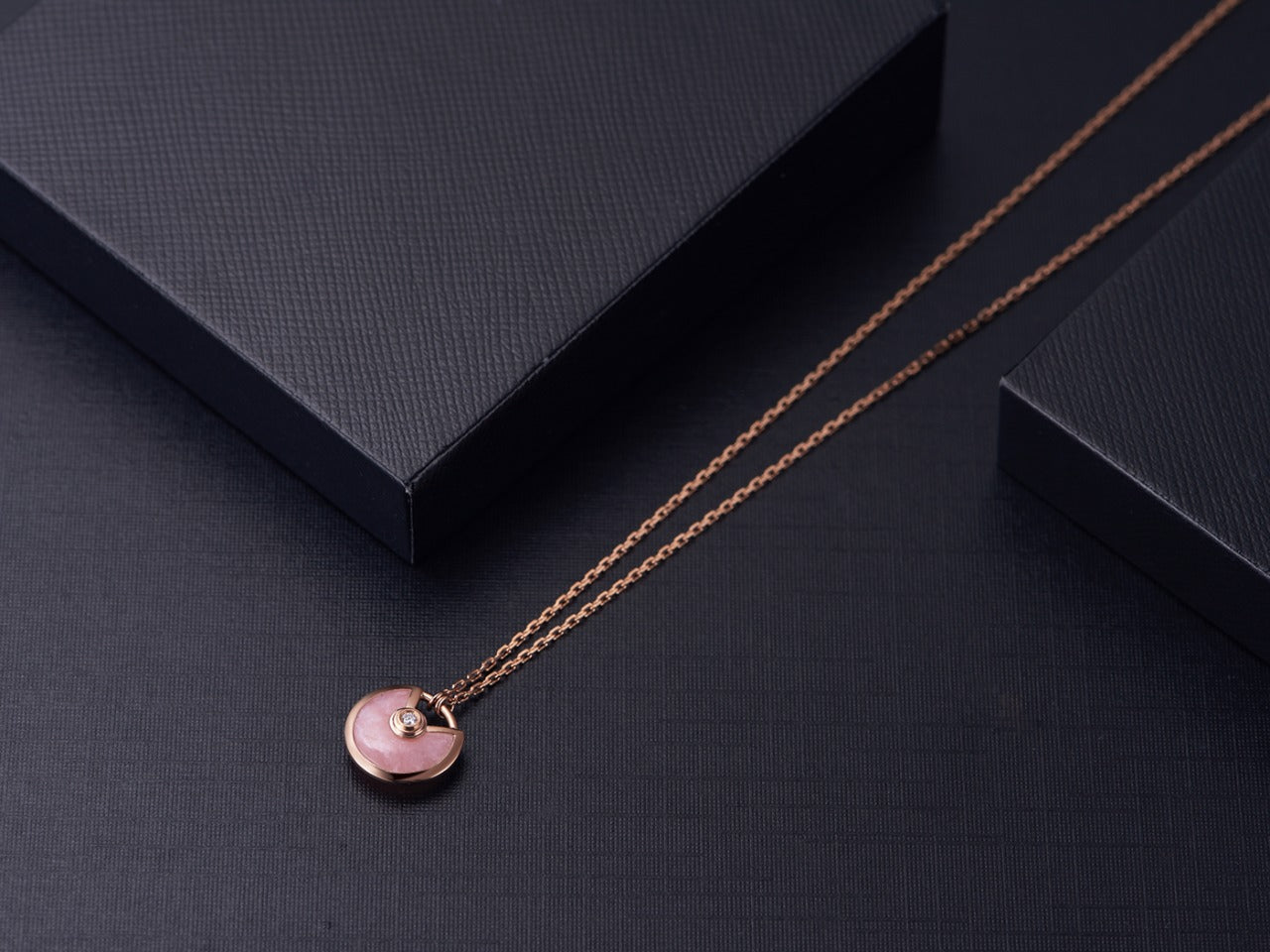 [Rose Tomorrow]AMULETTE ROSE GOLD PINK MOP NECKLACE