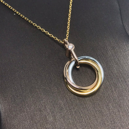 [Rose Tomorrow]TRINITY SILVER GOLD PINK GOLD NECKLACE