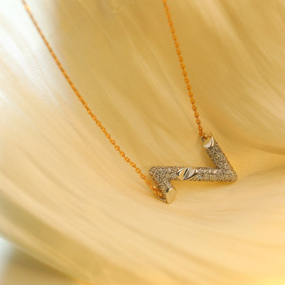 [Rose Tomorrow]VOLT SILVER DIAMOND PEDANT NECKLACE