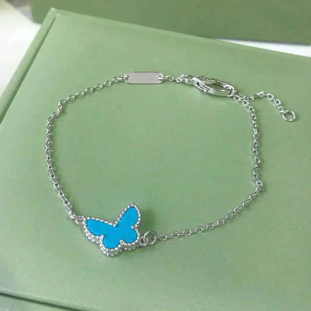 [Rose Tomorrow]BUTTERFLY TURQUOISE BUTTERFLY BRACELET SILVER