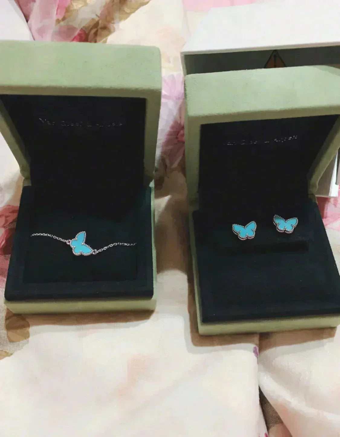 [Rose Tomorrow]BUTTERFLY TURQUOISE EARRINGS SILVER