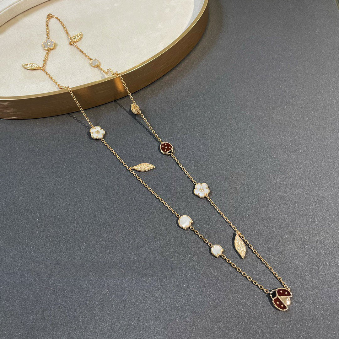 [Rose Tomorrow]LUCKY SPRING 15 MOTIFS GOLD NECKLACE