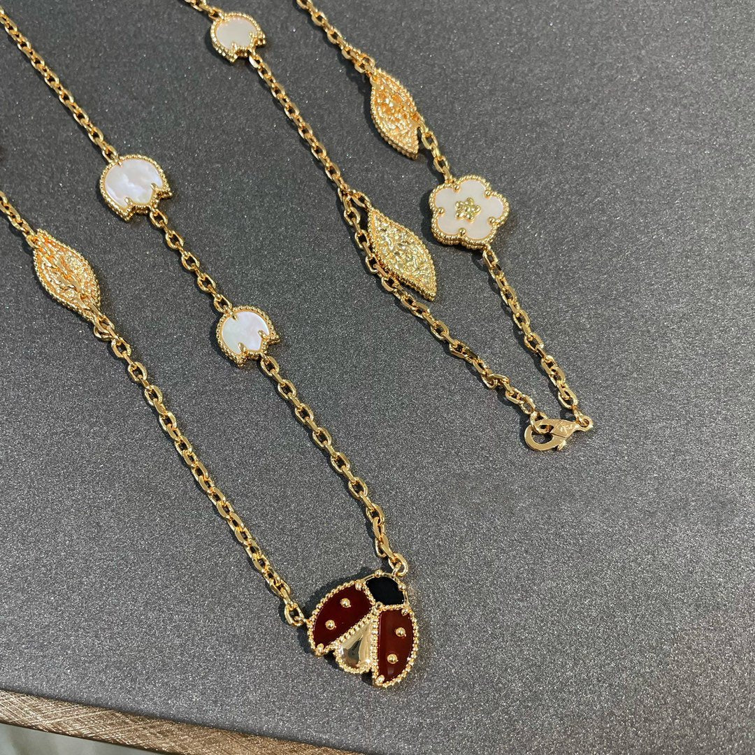 [Rose Tomorrow]LUCKY SPRING 15 MOTIFS GOLD NECKLACE