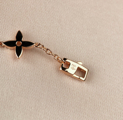 [Rose Tomorrow]STAR AND SUN 7 MOTIFS GOLD BRACELET