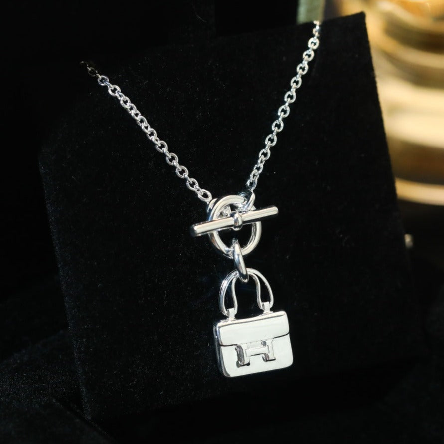 [Rose Tomorrow]POP H PEDANT SILVER NECKLACE