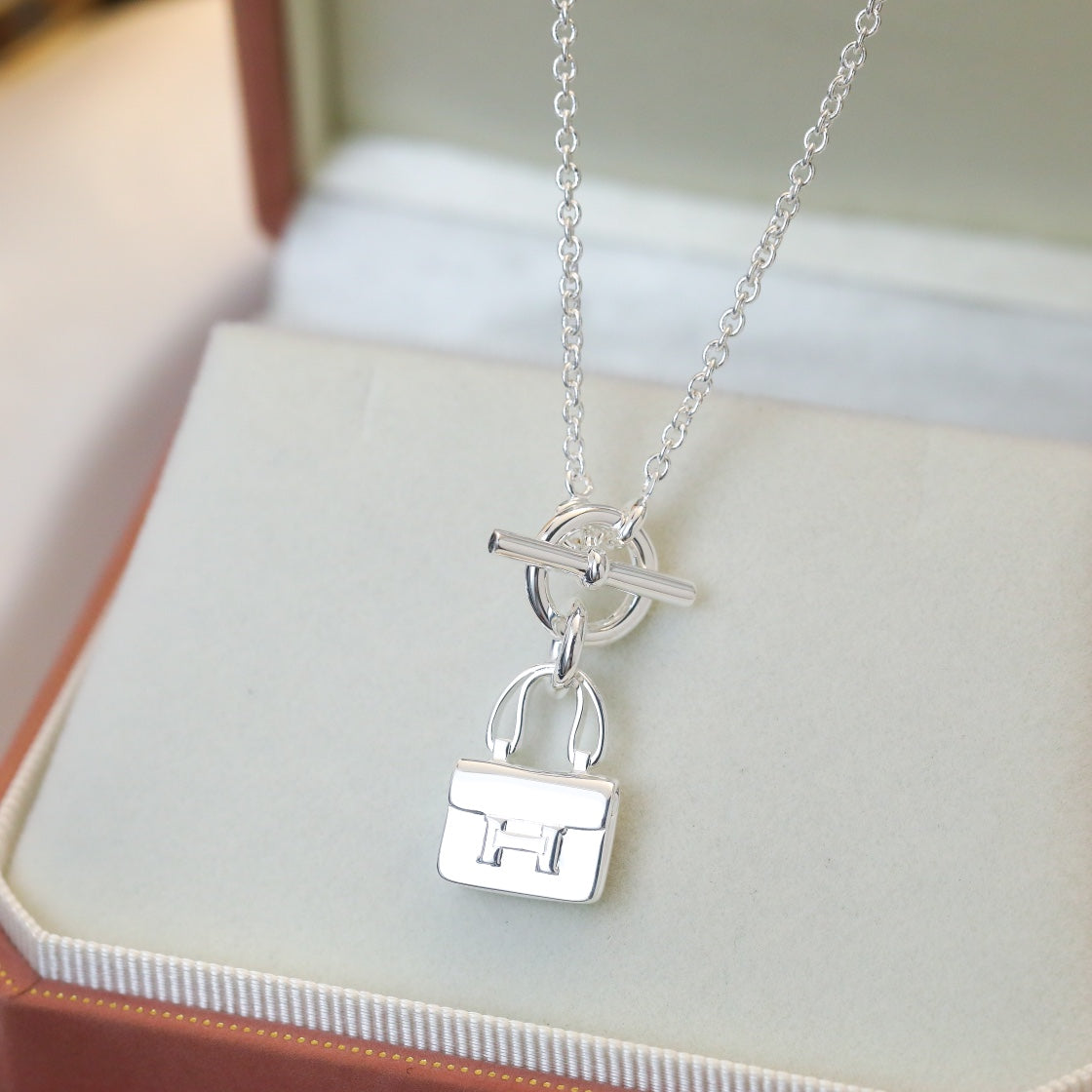 [Rose Tomorrow]POP H PEDANT SILVER NECKLACE