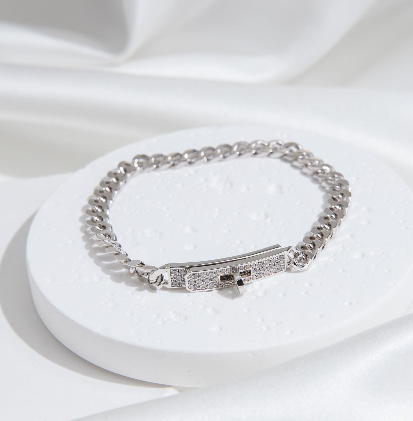 [Rose Tomorrow]KELLY CHAIN SILVER DIAMOND BRACELET