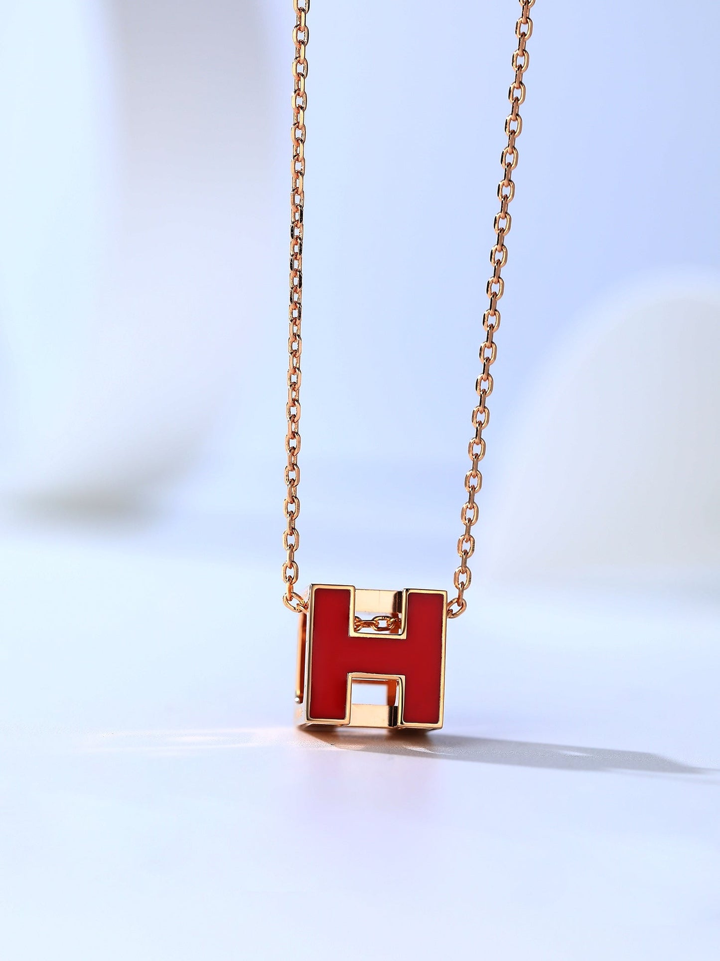 [Rose Tomorrow]H CAGE PINK GOLD NECKLACE