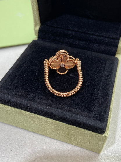 [Rose Tomorrow]CLOVER RIVERSIBLE ROSE GOLD RING