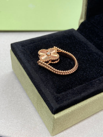 [Rose Tomorrow]CLOVER RIVERSIBLE ROSE GOLD RING